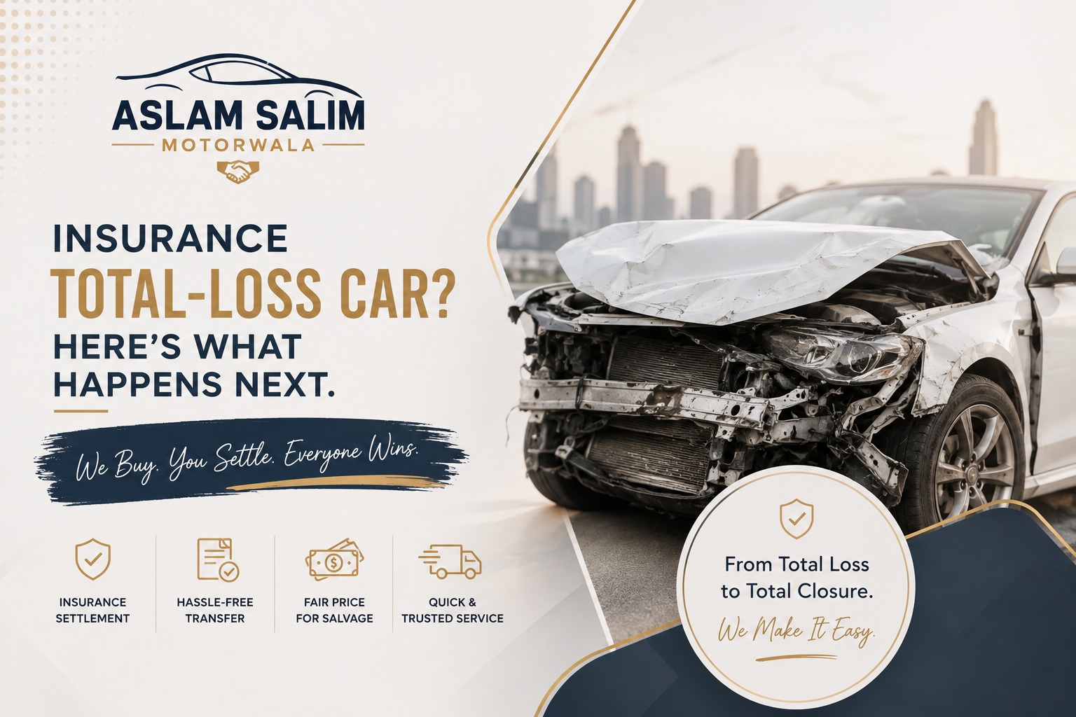Insurance Total-Loss & Salvage Car Buyer in Mumbai, Pune, Thane & Navi Mumbai - Aslam Salim Motorwala